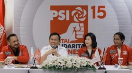 Ketua Umum Partai Gerindra Prabowo Subianto bersilahturahmi ke kantor DPP Partai Solidaritas Indonesia (PSI). (Instagram.com/@prabowo)