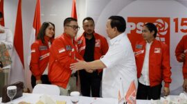 Ketua Umum Partai Gerindra Prabowo Subianto mengunjungi Partai Solidaritas Indonesia (PSI). (Dok. Tim Media Prabowo)

