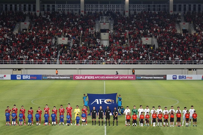Timnas Indonesia U-23 baru saja meraih kemenangan di laga pembuka kualifikasi piala AFC U-23 Grup K. (Instagram.com/@pssi) 
