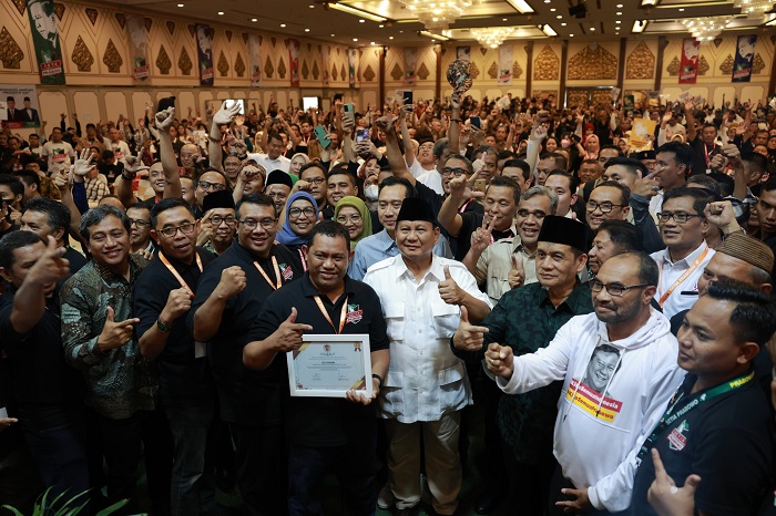 'Deklarasi Setia Prabowo: Dukungan Prabowo Presiden 2024' di Hotel Kartika Chandra, Jl Gatot Subroto, Jakarta Selatan. (Dok. Tim Media Prabowo)
