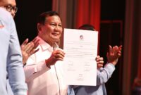 Acara Deklarasi dukungan Relawan Pedagang Indonesia Maju (RAPIM) di Djakarta Theater. (Dok. Tim Media Prabowo-Gibran)

