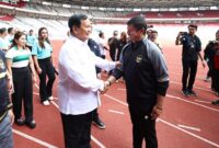 Menteri Pertahanan, Prabowo Subianto selaku Pembina Garudayaksa Football Academy menandatangani perjanjian kolaborasi dengan Aspire Academy asal Qatar. (Dok. Tim Media Prabowo)
